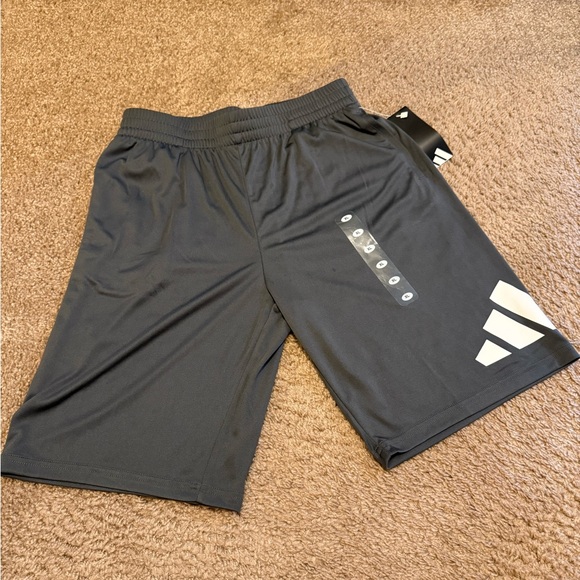 Adidas Boy’s Dark Gray Athletic Shorts - Picture 1 of 4